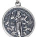 St. Francis of Assisi Sterling Silver Medallion on 18 inch sterling silver rolo chain