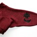 IL Vampiri Collection - The Vampires - Burgundy Fleece Two legged Sweater with Darkest Flower embroidered design