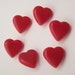 Buttons Little Red Hearts
