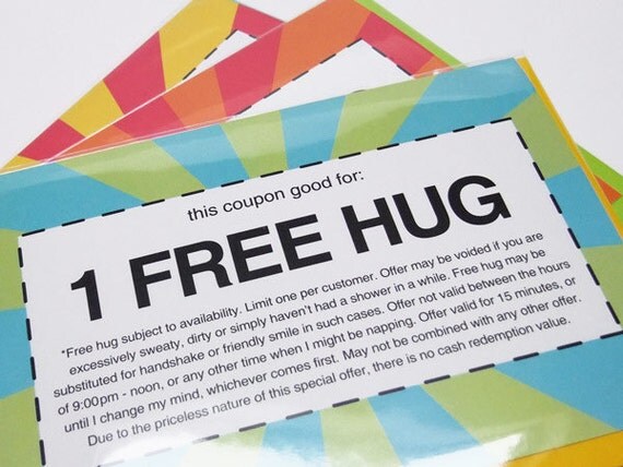 items-similar-to-free-hug-coupon-cards-set-of-3-super-funny-cards-for