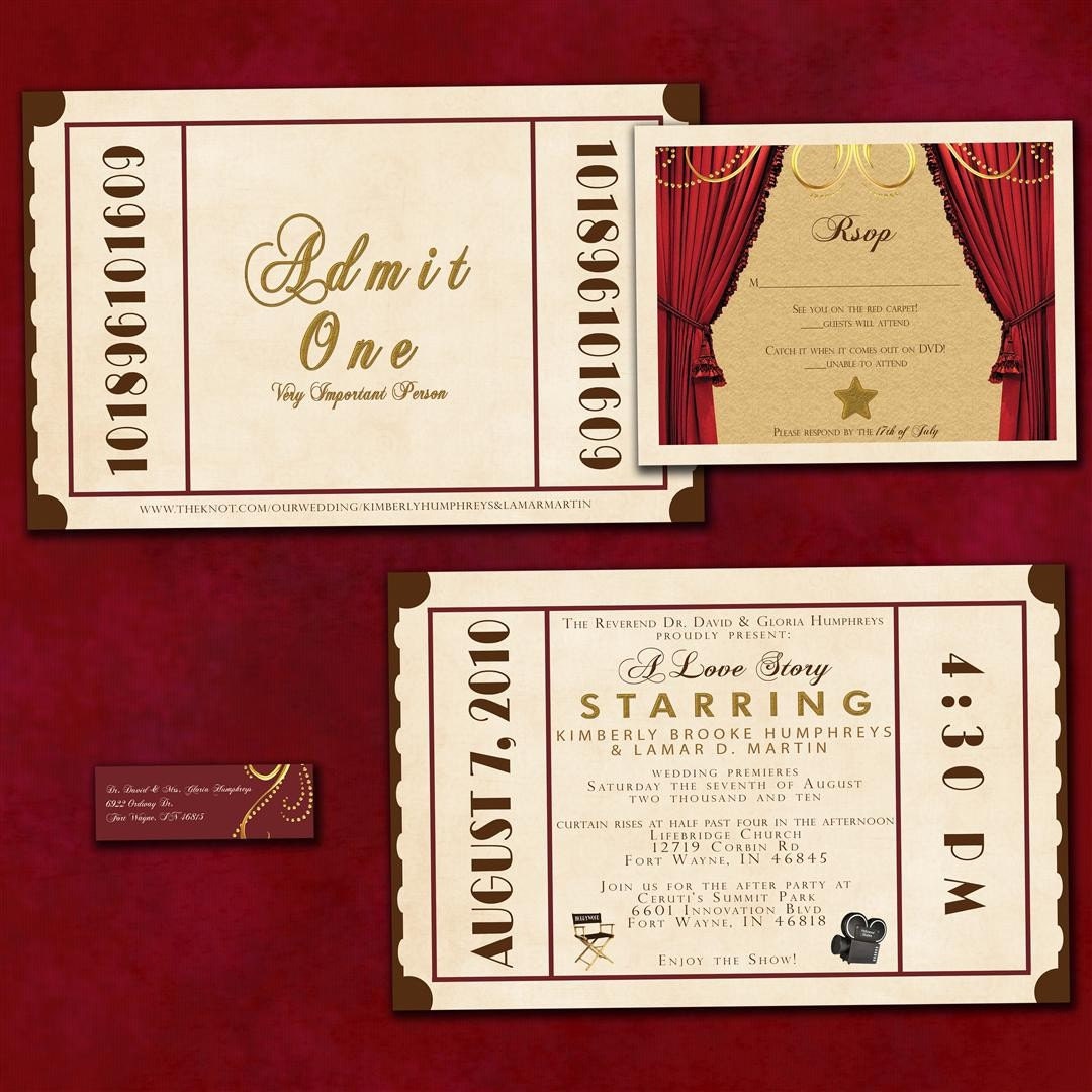 Movie Theater Wedding Invitations 3