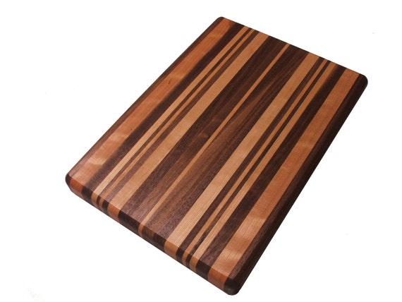 Items similar to Handmade Black Walnut and Cherry Cutting Board 14 x 10 ...