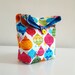 Handmade Pouch Colorful Christmas ornaments / lunch bag / fabric gift bag / party favor / festive clutch