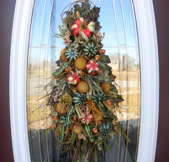 Fall Harvest Twig Swag Wreath Door Decor