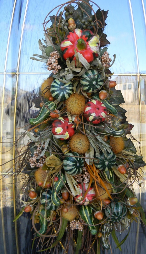 Fall Harvest Twig Swag Wreath Door Decor