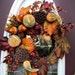 Fall Wreath Thanksgiving Autumn Grapevine Wreath Door Decor.."Fall Fantasy"