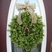 Spring Wreath Summer Wreath Grapevine Door Wreath Boxwood Burlap