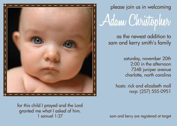 Items similar to Printable Adoption Photo Baby Shower Invitations (In ...