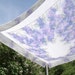 hand painted linen chuppah-Lilacs