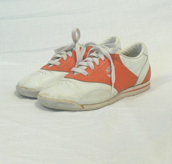 vintage 80s NIKE orange saddle shoe brogue by PopFizzVintage