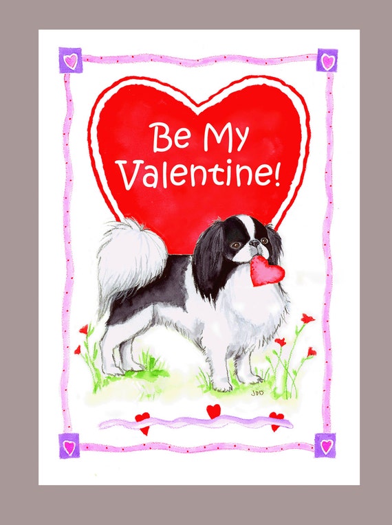 Japanese Chin Valentine Card