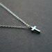 Petite Cross Charm Necklace in Silver. Cross Necklace. Silver Cross Necklace. Daughter Sister. Friendship. Cross Jewelry. Simple. Everyday.