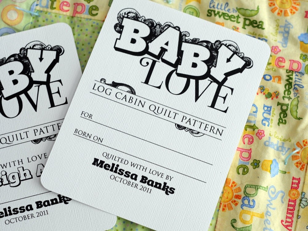 Baby Themed Personalized Quilt Label