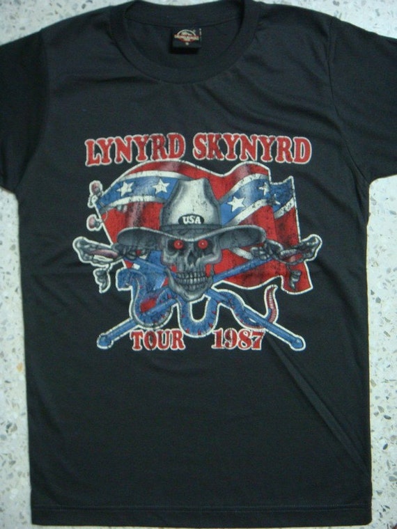 lynyrd skynyrd us tour 1987 retro shirt women size by recordxnerd