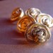 Rare Design - 5 New Gold Plastic Buttons