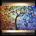 ORIGINAL Large Jolinas one of a kind impasto Abstract Textured tree painting from listed artist Jolina Anthony extrem fast shipping