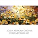 48" original textured wilde sunflowers painting from listed artist jolina anthony gallery back wrap stretched canvas