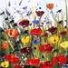 original wilde red textured poppis from listed artist jolina anthony gallery back wrap stretched canvas