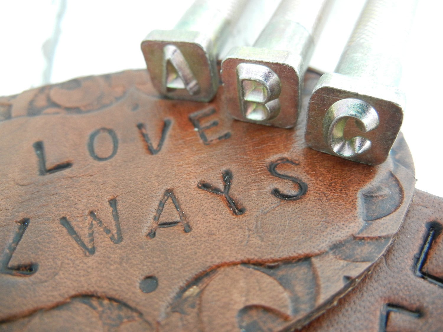 SALE Leather Stamp Set 1/4 inch Leather Alphabet and