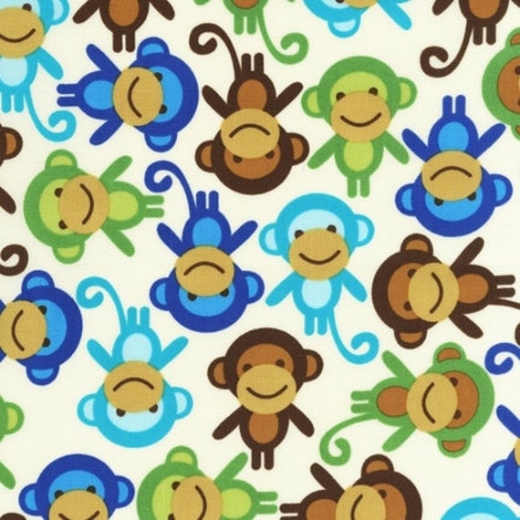 Monkey Fabric AAK-11505-11 Royal by Ann Kelle from Urban