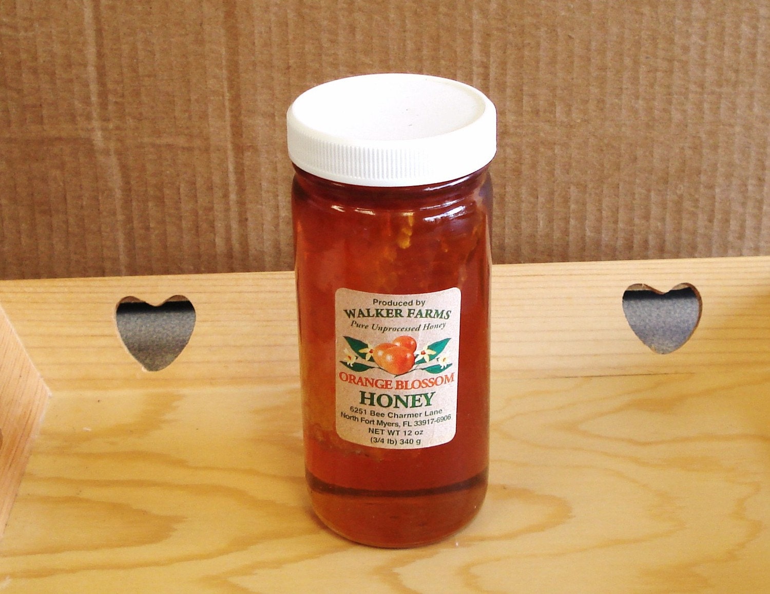 Pure Unprocessed Unfiltered Raw Orange Blossom Honey with a