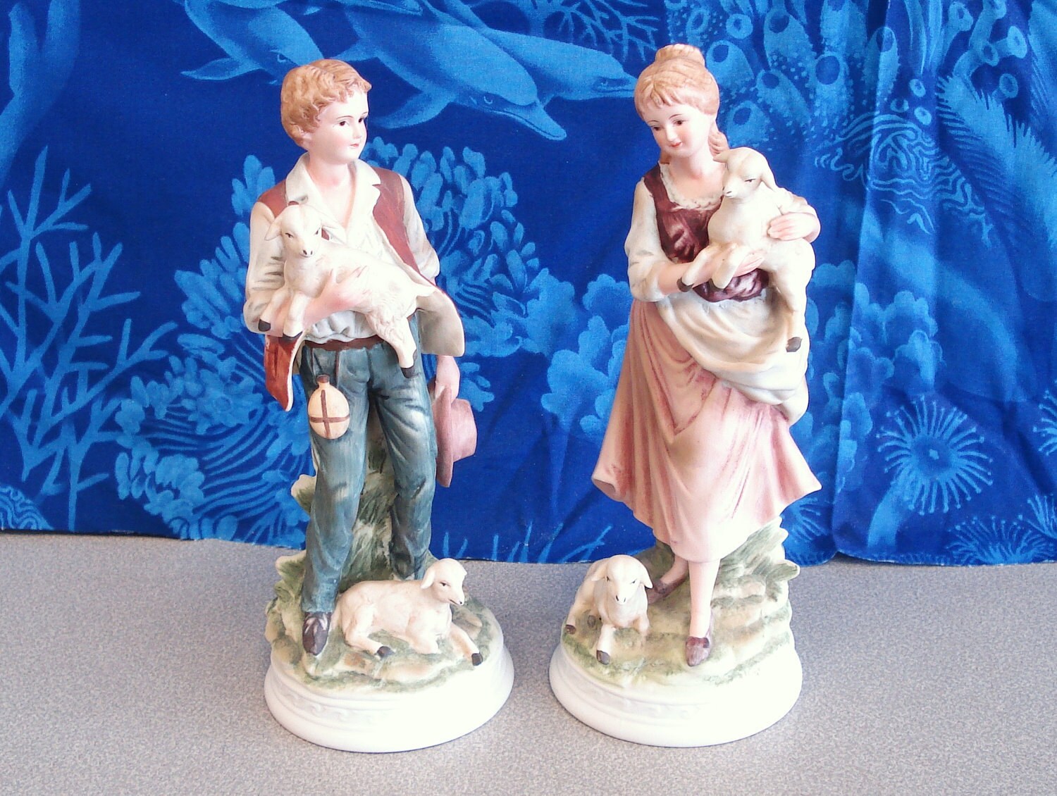 Vintage Pair Of Bisque Figurines by ANDREA by SADEK Japan