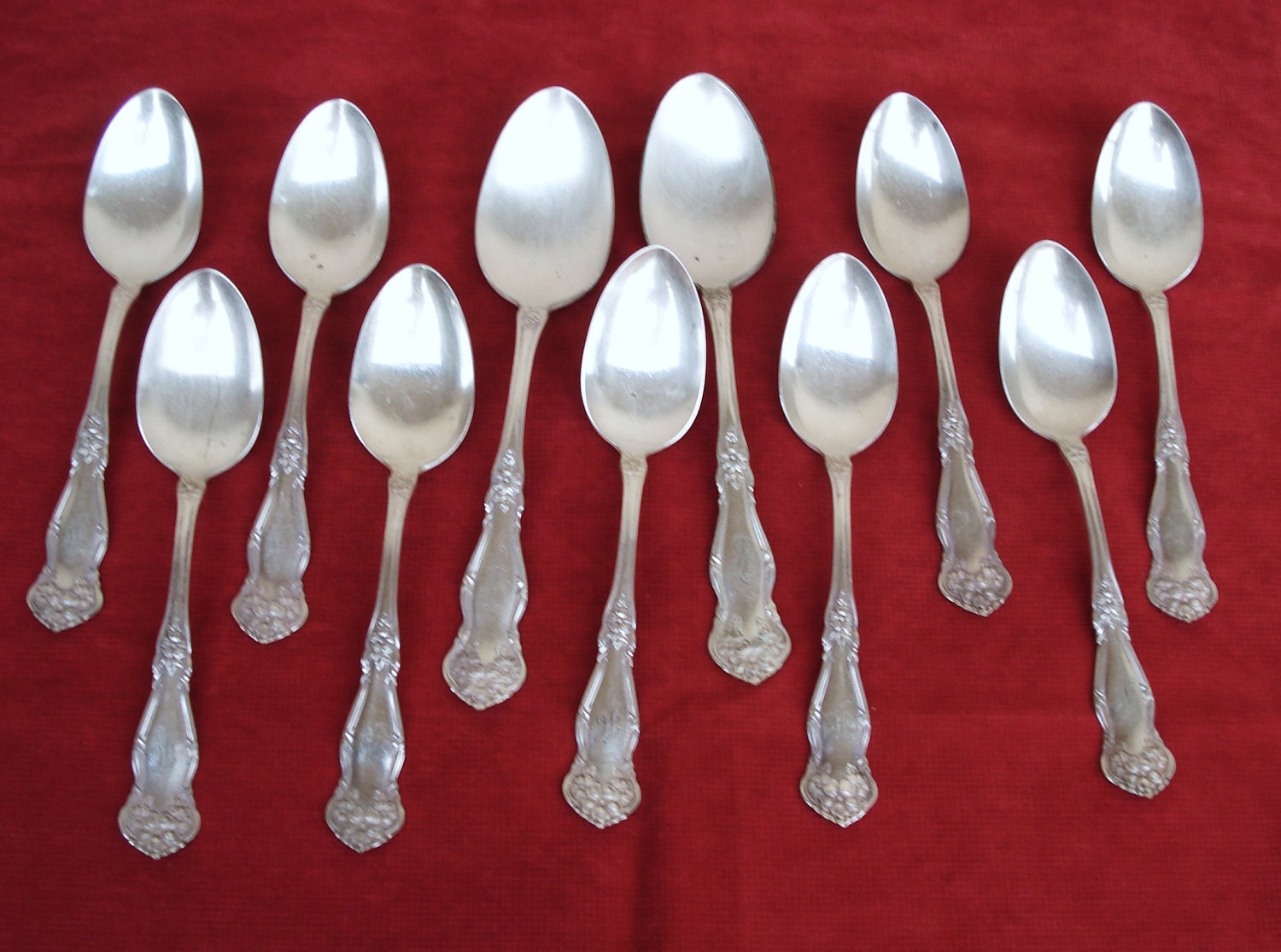 Vintage W M ROGERS And SON AA Silver Plated 2 Serving Spoons