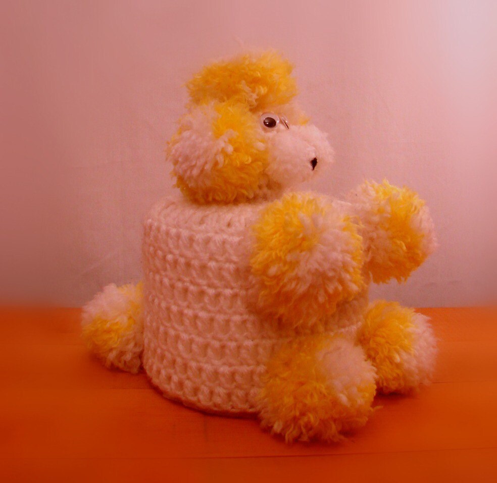 Cabin Decor Crochet Poodle Toilet Paper Cozy straight from