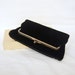 Vintage Black Velvet Fold Over Clutch
