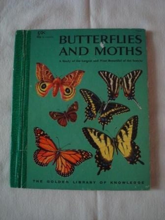 Vintage book: Butterflies and Moths Golden Library of