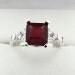 Natural Ruby Solid 14k white gold engagement Ring