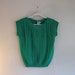 GREEN RETRO Top - Kelly GREEN Sweater Top