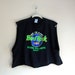 HARD Rock Café - AltERed Vintage T-Shirt - NEON Screen Printed - Cropped Black Tee