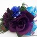 PRoM / WeDDiNG PuRPLe BLue aND aQua PeaCoCK WeDDiNG FLoWeRS CoRSaGe aND BouToNNieRe SeT CuSToM MaDe To oRDeR