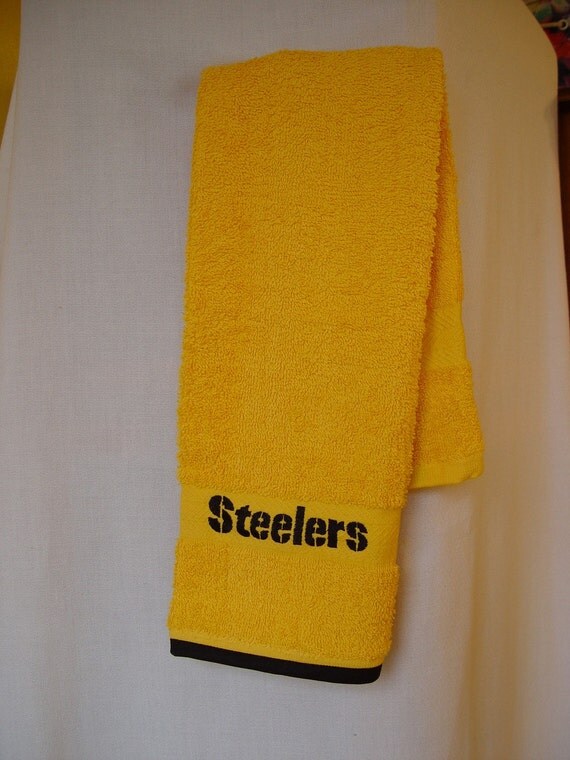 Steelers hand towel by embroiderforyou on Etsy