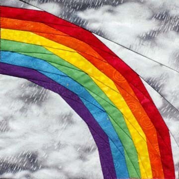Download Rainbow paper-piecing quilt pattern PDF