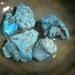 5 Natural Tuquoise Nuggets, US, Light Bright Blue, 62.3Grams Untreated Rough, Lapidary, Medicine Bags, Protection GRPD