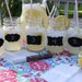 50 Mason Jar Chalkboard Vinyl Decal Labels - Weddings or Parties - SMALL Size - 1 1/2 x 2 1/2 inches
