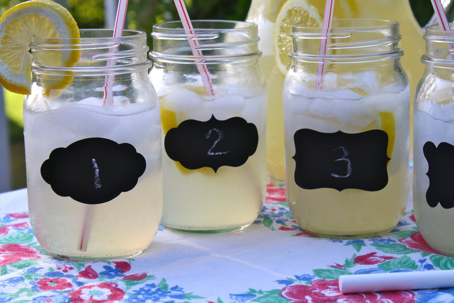 200 Mason Jar Chalkboard Vinyl Decal Labels by LakeEffectTreasury