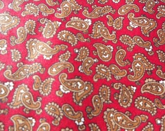 Popular items for red paisley fabric on Etsy