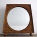 RESERVED- Framed Mirror - Vintage Round Vanity Mirror with Wood Frame, Antique, Art Deco