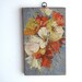 Vintage Canvas Painting of Flowers - Oil Painting, Pastels, Orange and Red