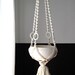 Vintage Hanging Planter - Vintage Macrame and Ceramic Planter, White, Pottery