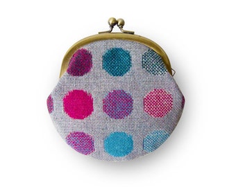Metal frame coin purse // Mix Color Dots