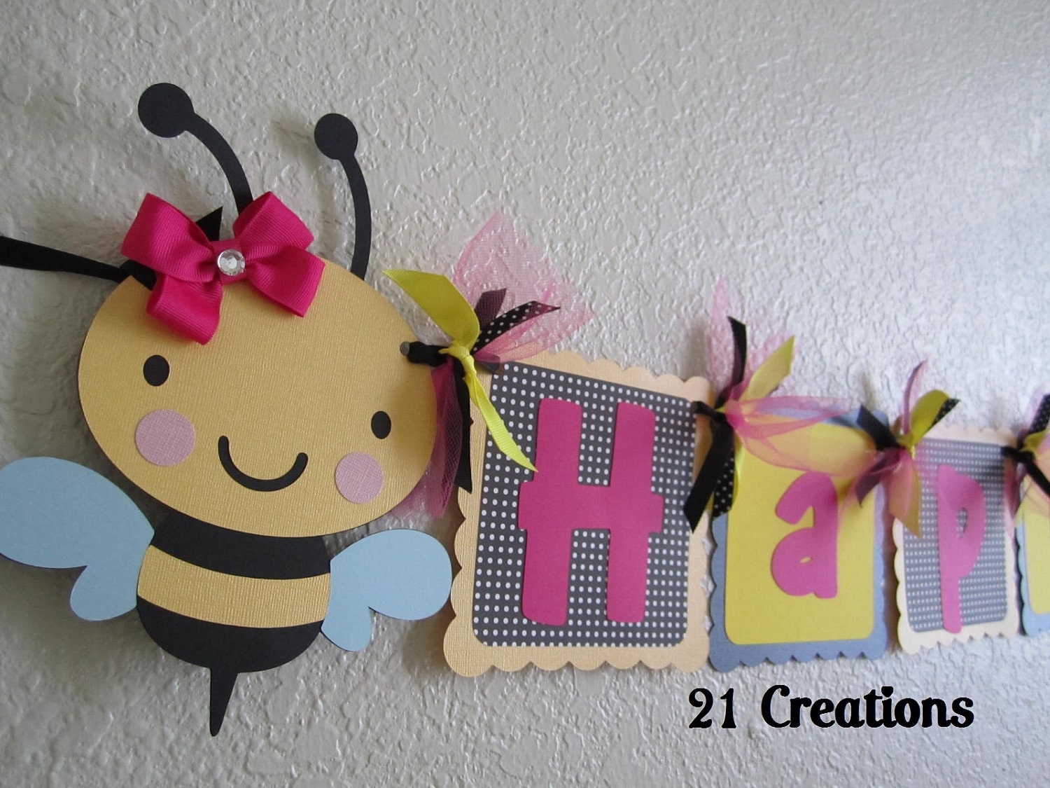 Bumble Bee Birthday Banner
