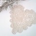 doily heart tea color crocheted vintage