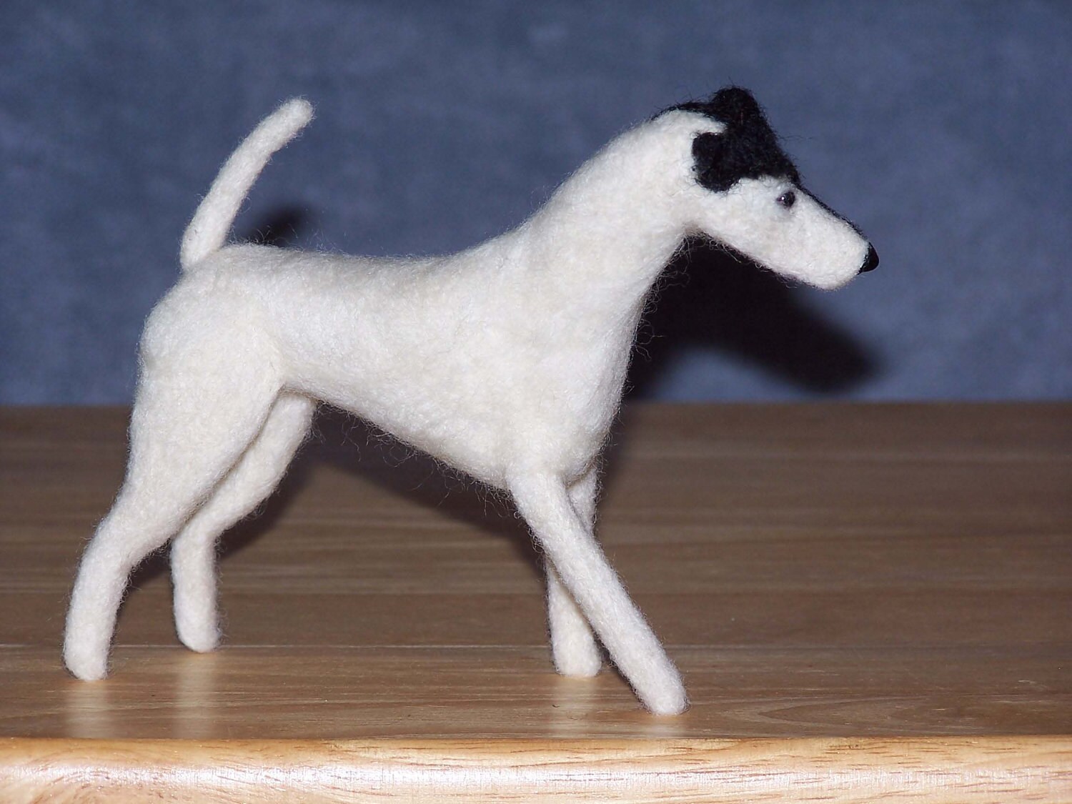 Smooth Fox Terrier needle felted dog example custom made to