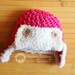 Nubby aviator hat Newborn Ready to ship perfect for photo prop FREE SHIPPING
