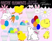 Easter Clip Art Easter Clipart Digital Easter Easter Bunny Clipart Easter Digital Easter Printable Instant Download Il_170x135