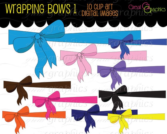 Digital Bow Clipart Present Bow Clip Art Bow Clipart Bow Printable Invitation Clip Art Instant Download Il_570xn